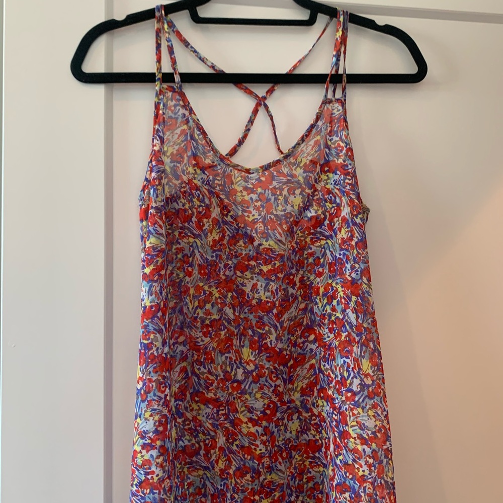 BCBG floral summer top